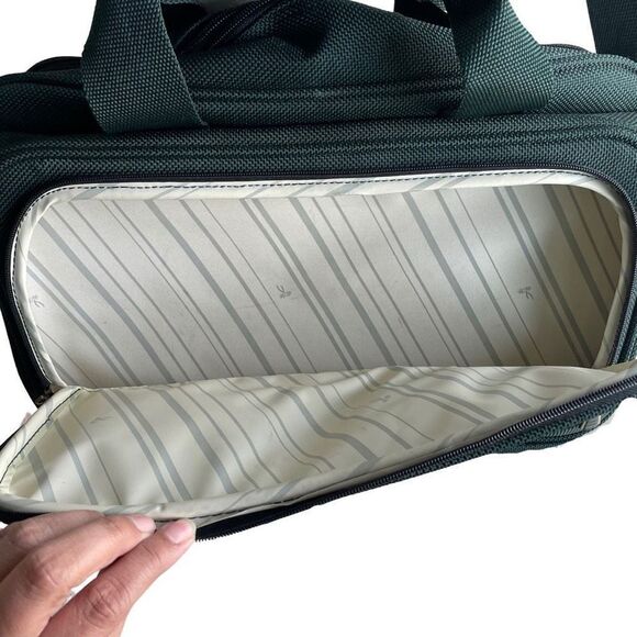 RICARDO BEVERLY HILLS “Santa Cruz” green Travel Bag w/ Gold & Bronze accents - Picture 3 of 10